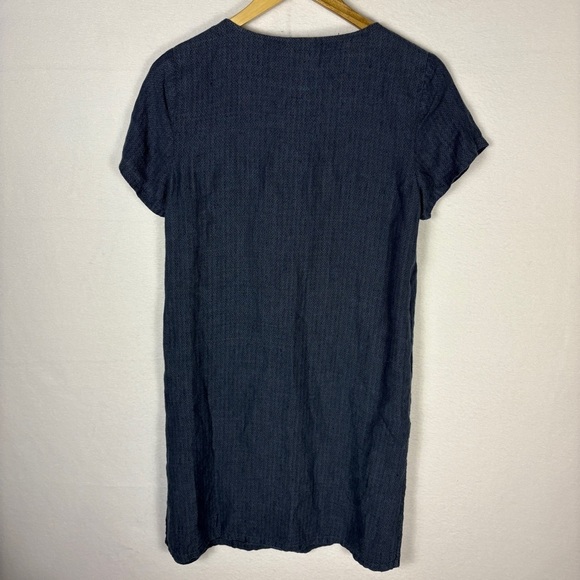 J. Jill Blue 100% Linen Scoop Neck Tunic Top - Picture 2 of 6